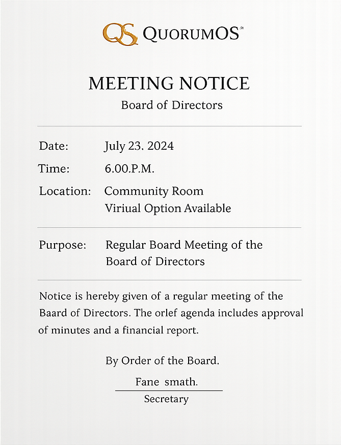 Meeting Notice