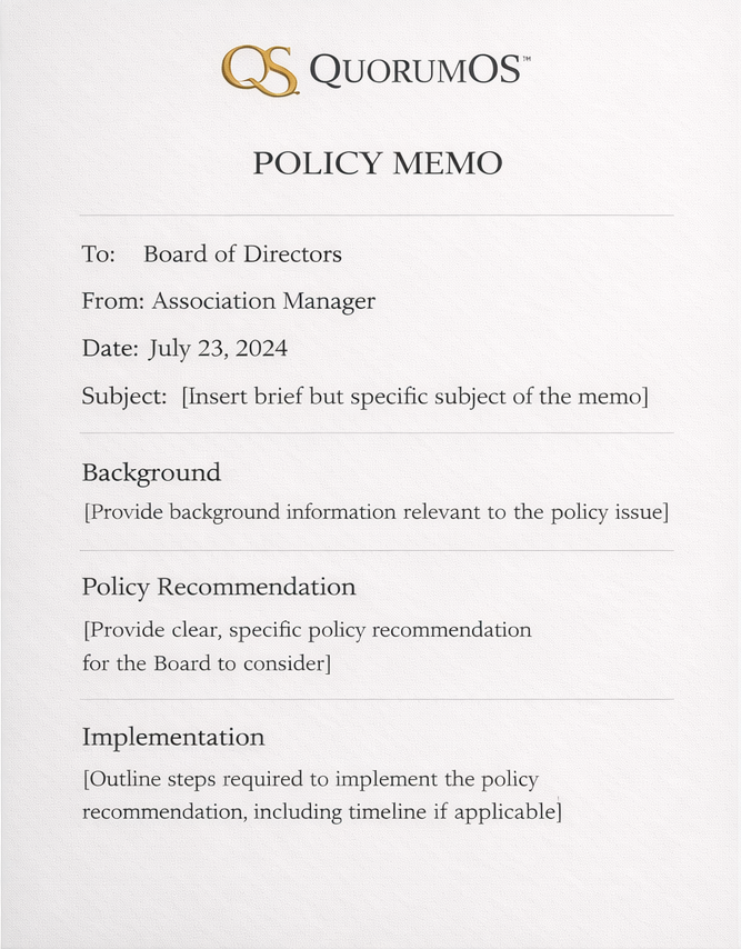 Policy Memo